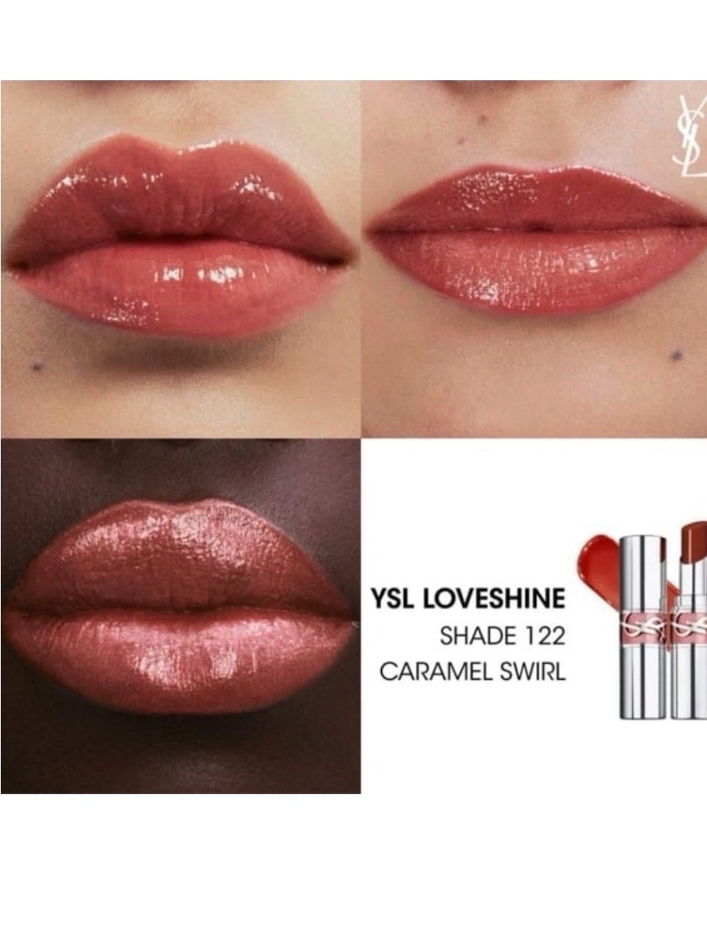 Yves Saint Laurent Loveshine caring Lipstick — 122 Caramel Swirl  3.2g new